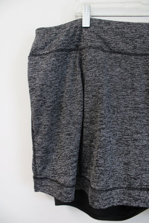 Tek Gear Gray & Black Athletic Skort | 3X