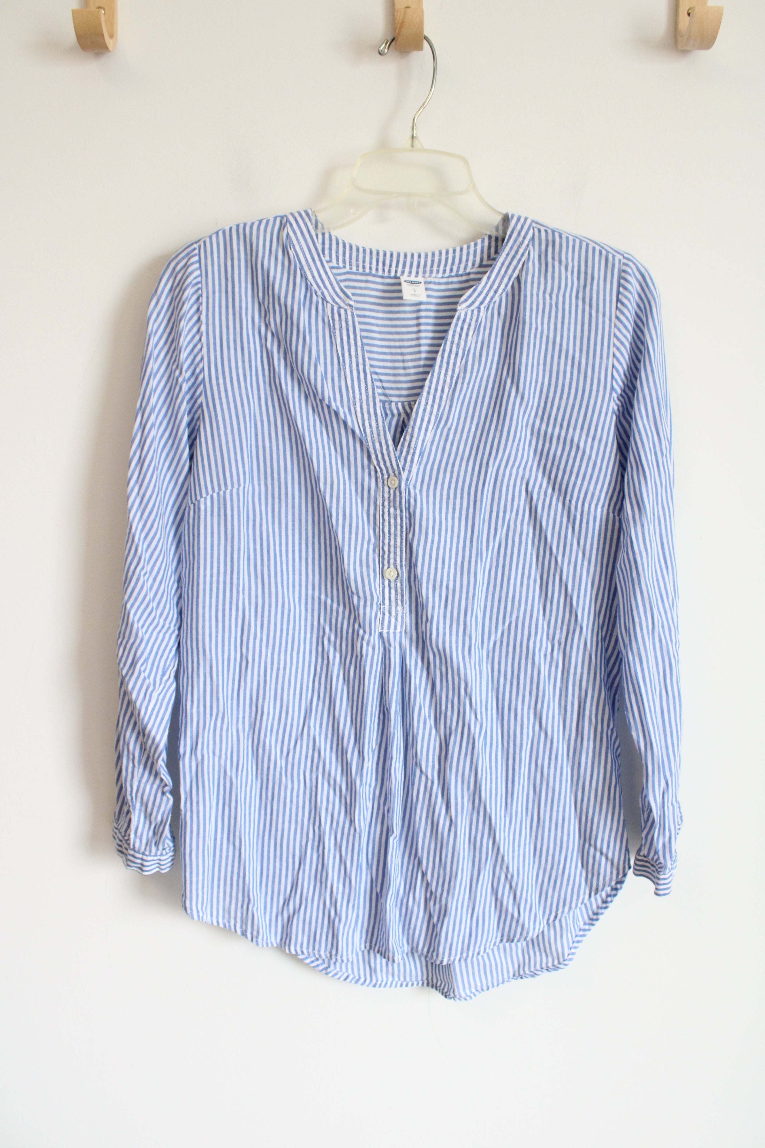 Old Navy Blue & White Striped Long Sleeved Top | S