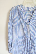 Old Navy Blue & White Striped Long Sleeved Top | S