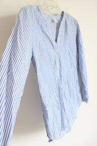 Old Navy Blue & White Striped Long Sleeved Top | S