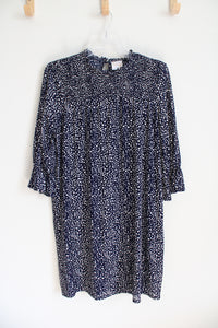 Siren Lily Navy & White Polka Dot Dress | M