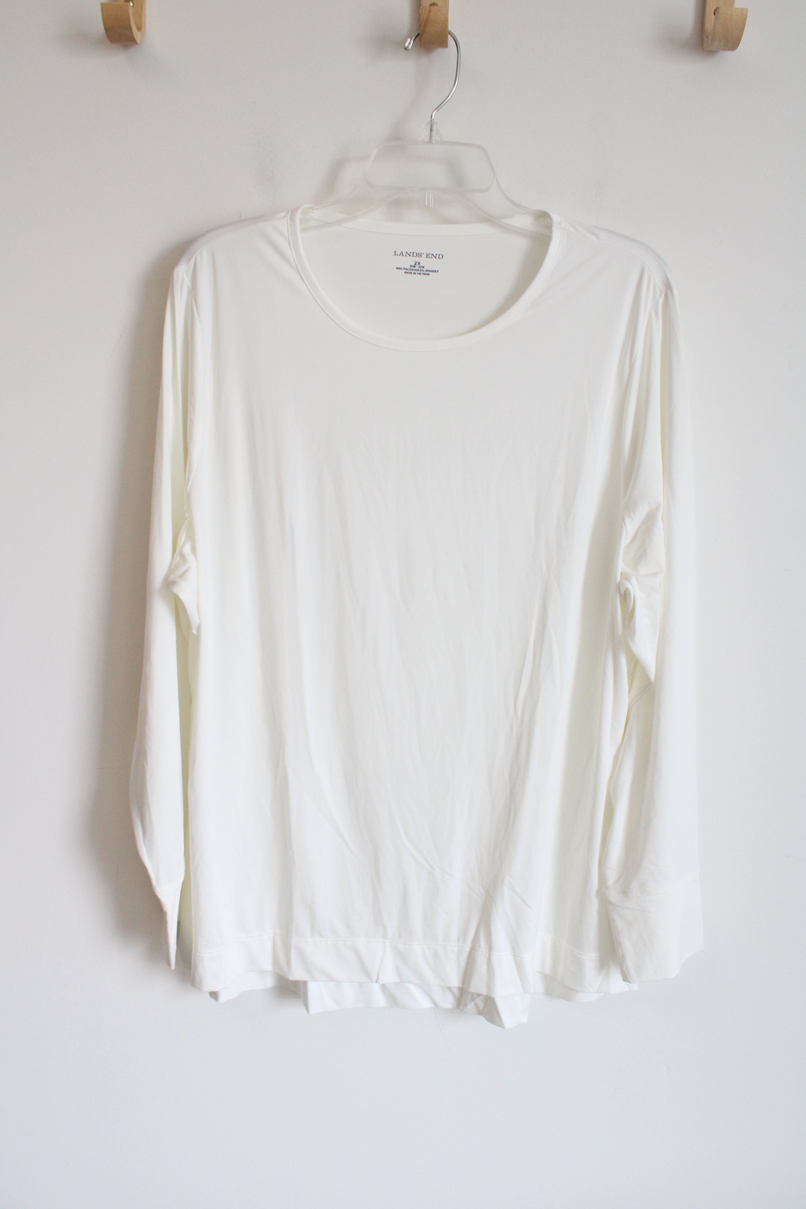 Lands' End White Long Sleeved Top | 2X