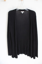 Croft & Barrow Black Ribbed Knit Cardigan | L