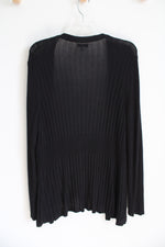 Croft & Barrow Black Ribbed Knit Cardigan | L