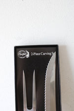 Carver Hall Stainless Steel Wooden Handled 2-Piece Carving Set