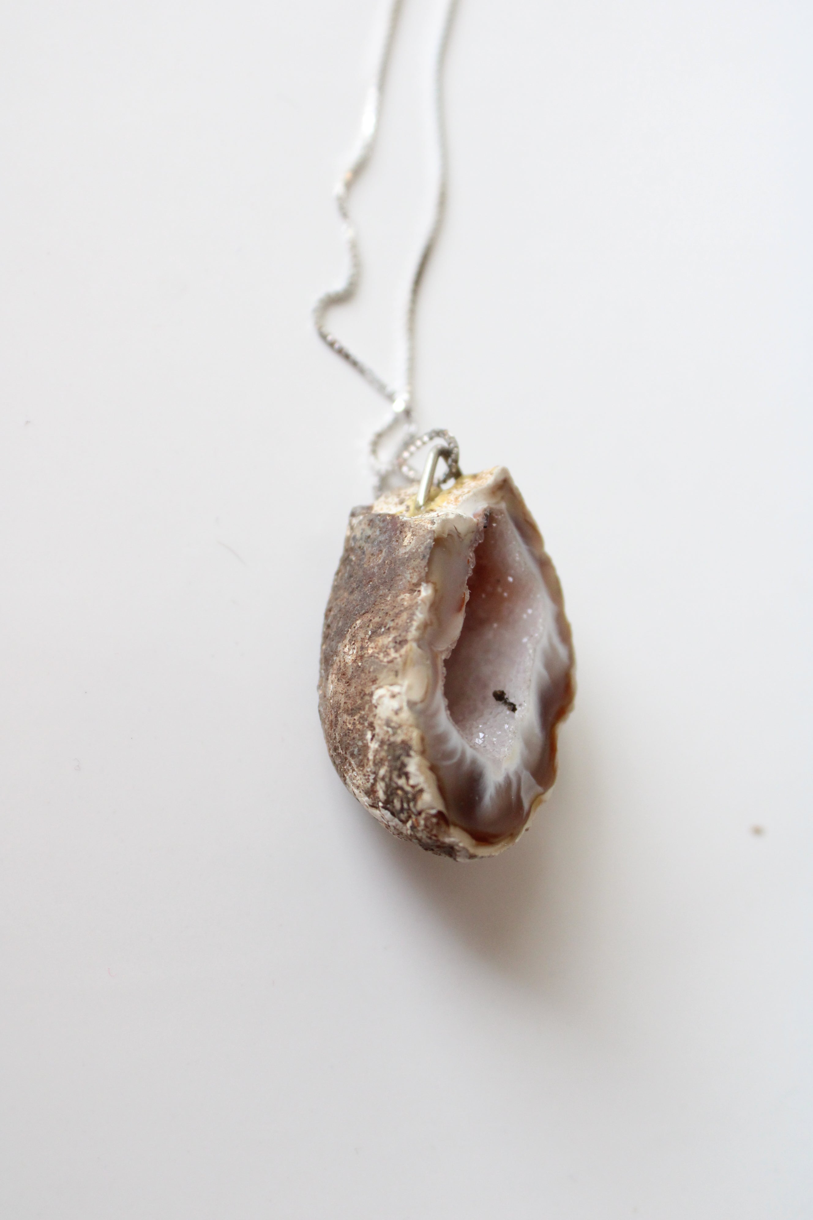 Agate Geode Pendant Necklace