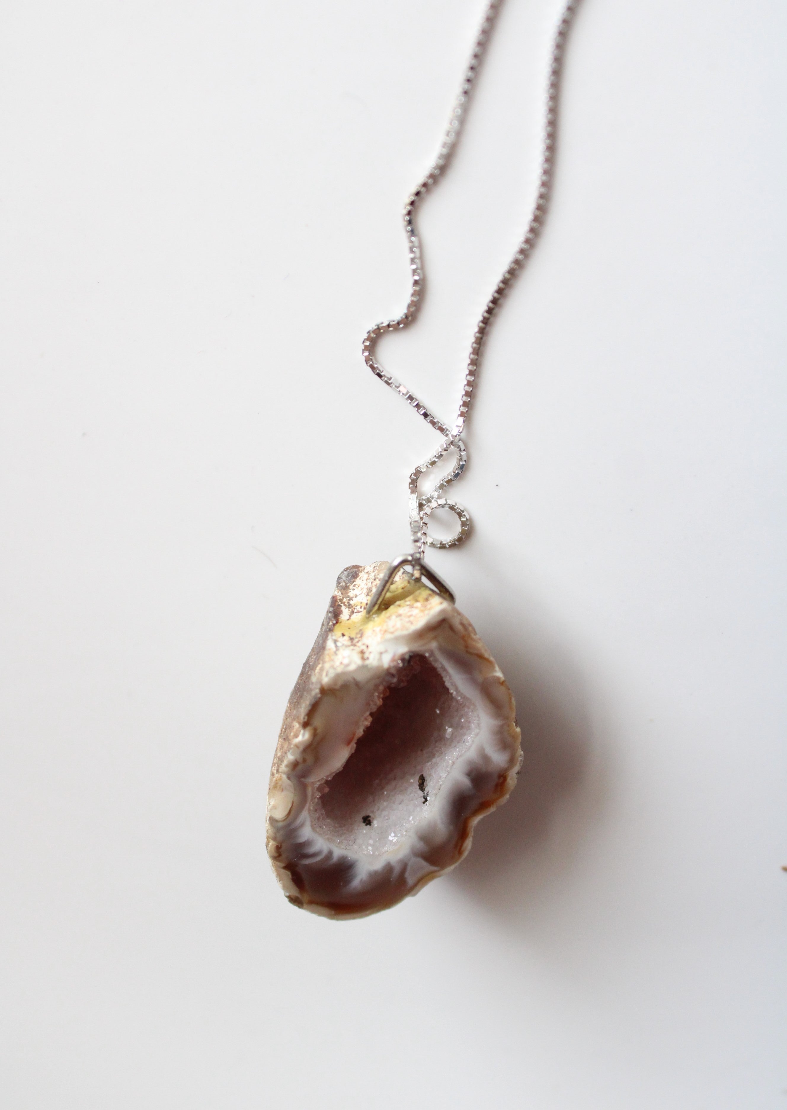 Agate Geode Pendant Necklace