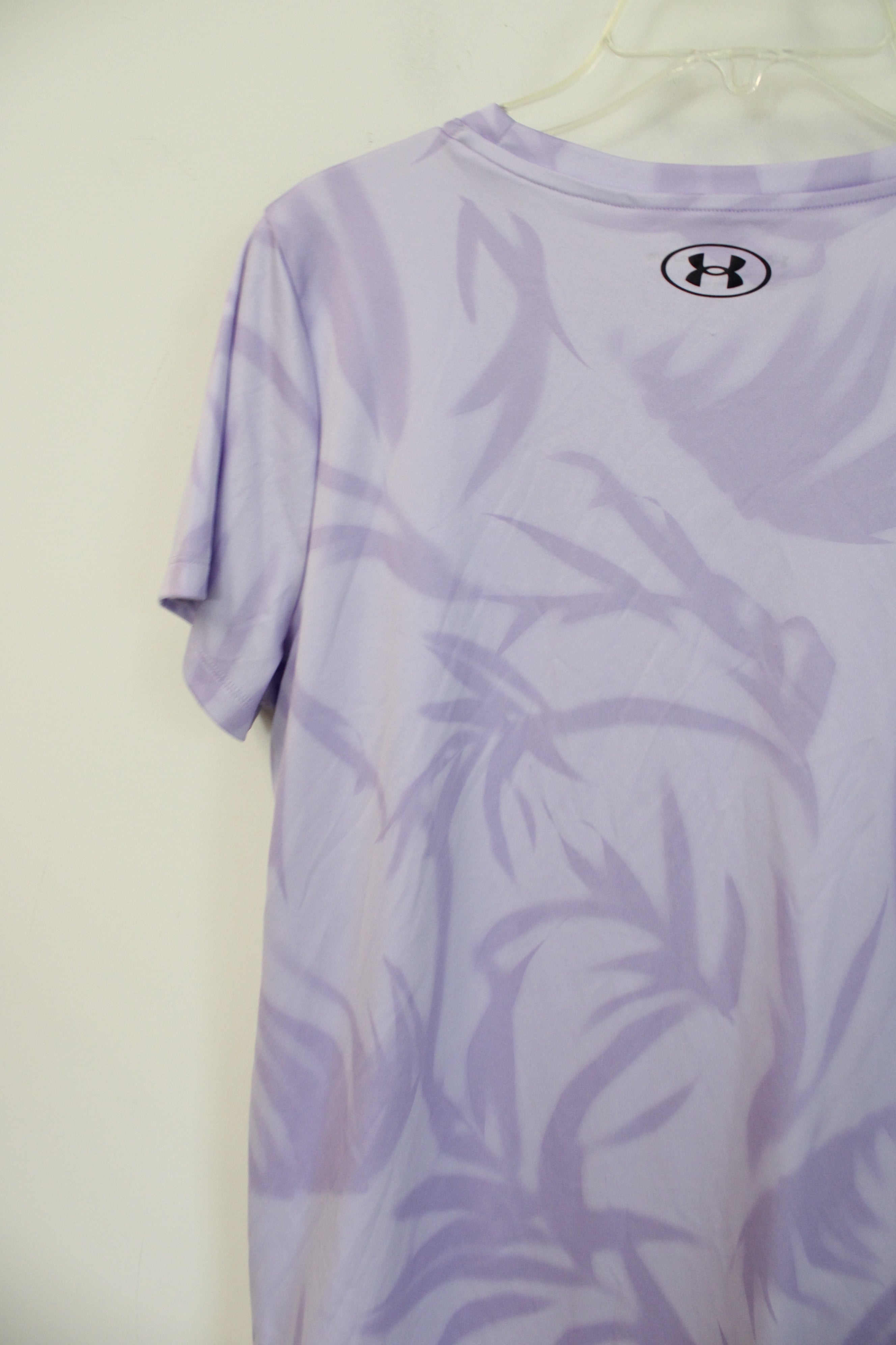 Under Armour Light Purple Patterned Athletic Shirt | L