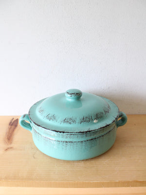 De Silva Teal Terracotta Covered Baking Dish
