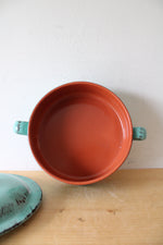 De Silva Teal Terracotta Covered Baking Dish
