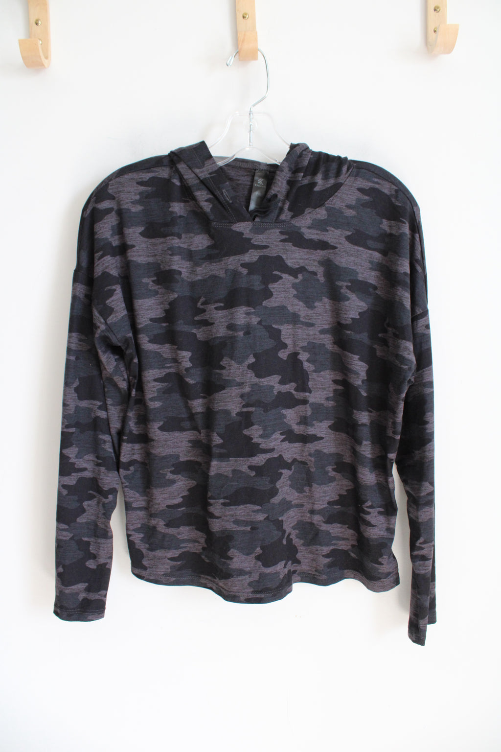 Kyodan Black & Gray Camo Knit Hoodie | S