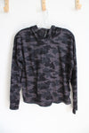 Kyodan Black & Gray Camo Knit Hoodie | S