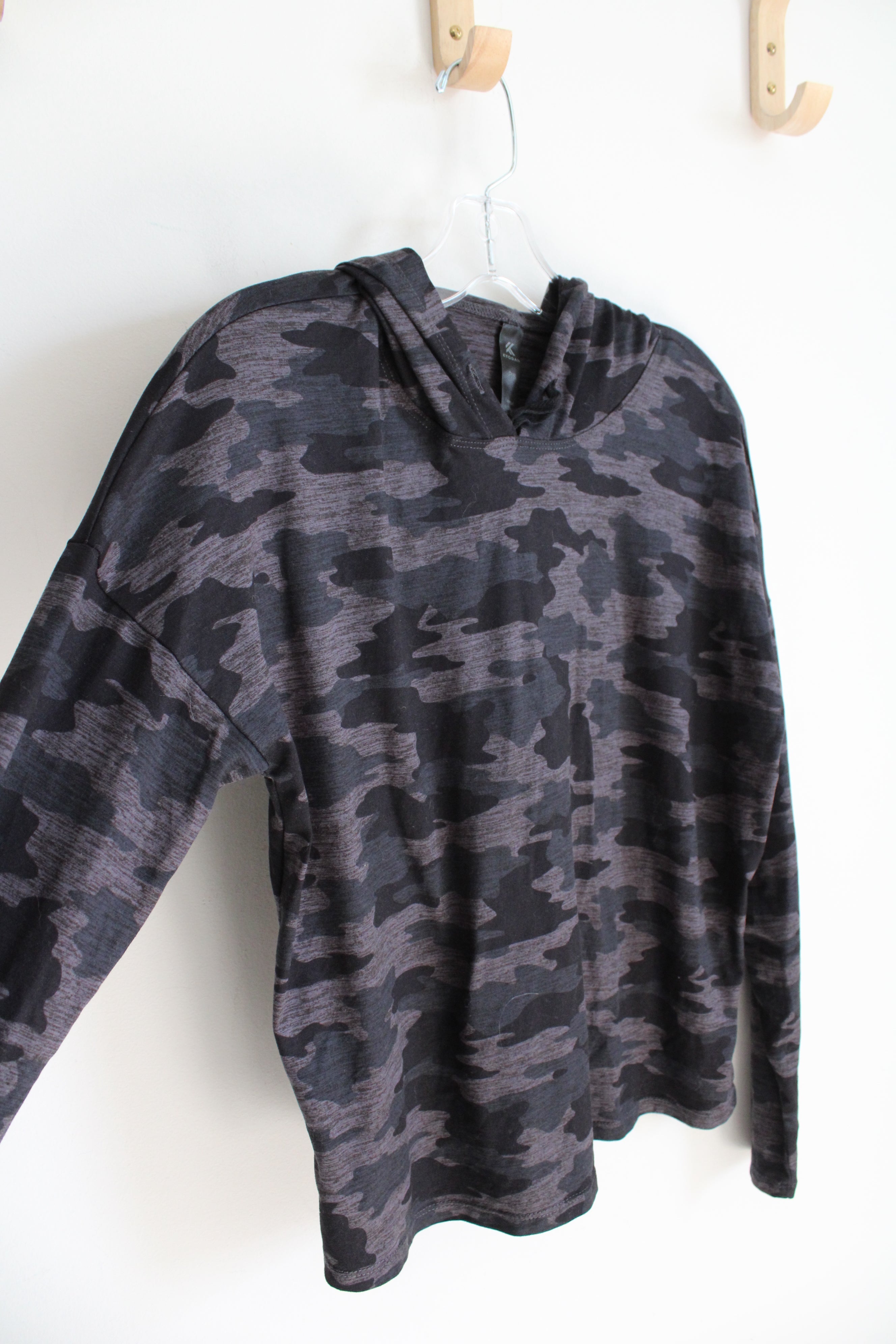 Kyodan Black & Gray Camo Knit Hoodie | S