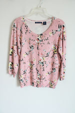 Architect Pink Floral Button Down Cardigan | L