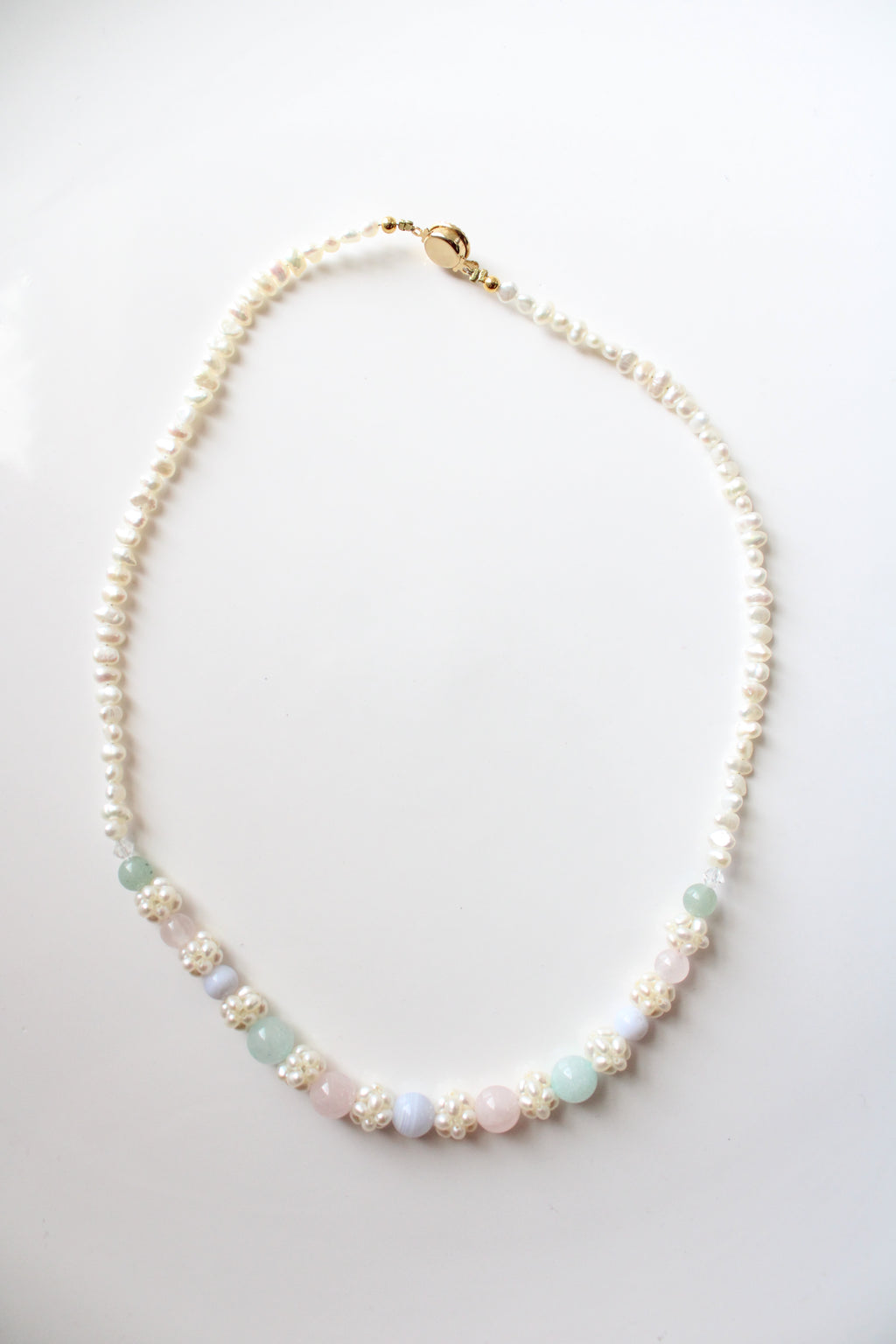 Baroque Pearl & Colorful Pastel Beaded Necklace