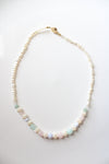 Baroque Pearl & Colorful Pastel Beaded Necklace