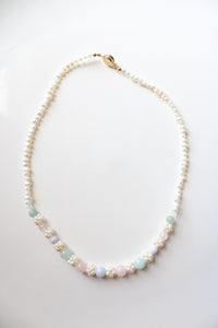 Baroque Pearl & Colorful Pastel Beaded Necklace