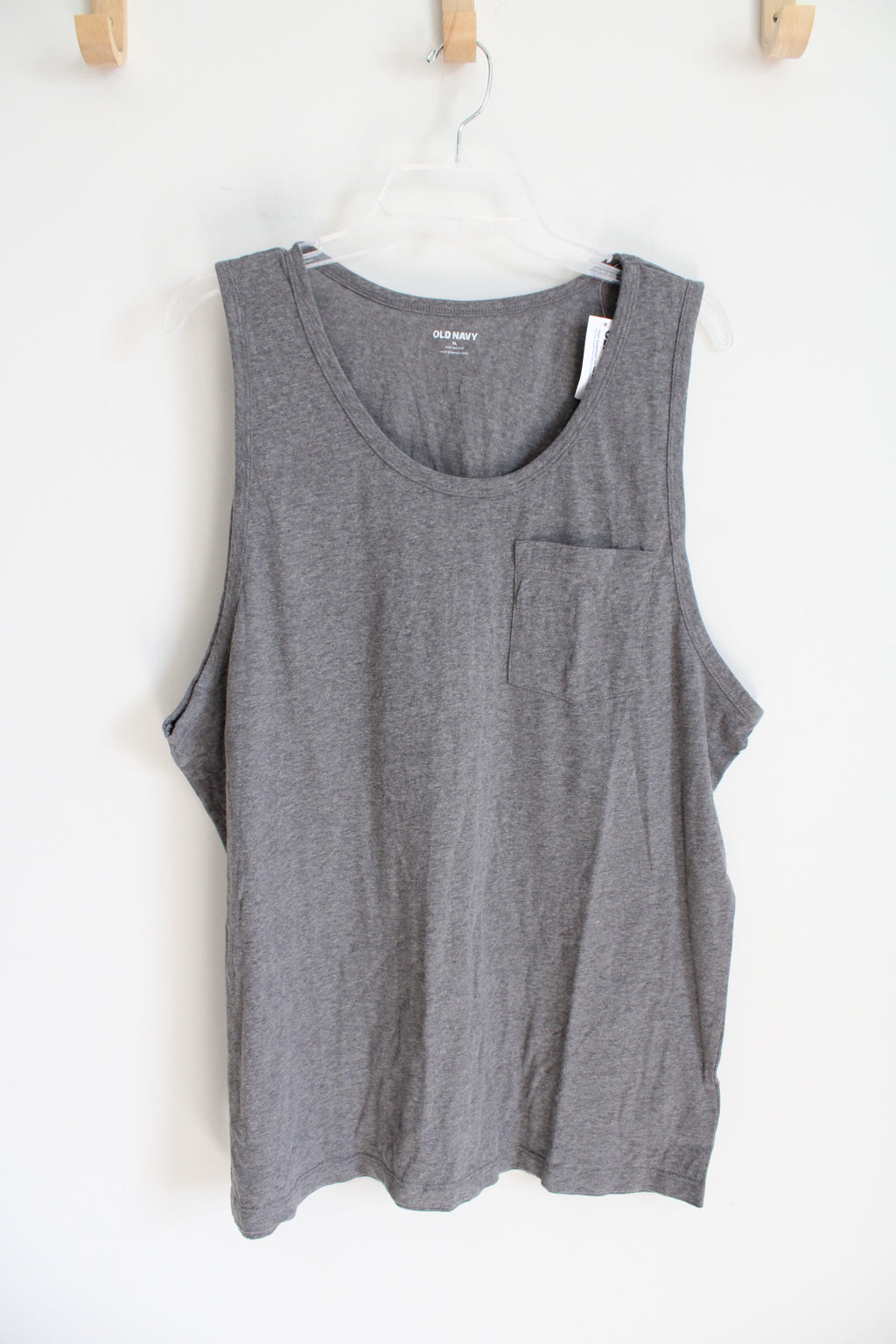 NEW Old Navy Soft-Washed Gray Pocket Tank Top | XL