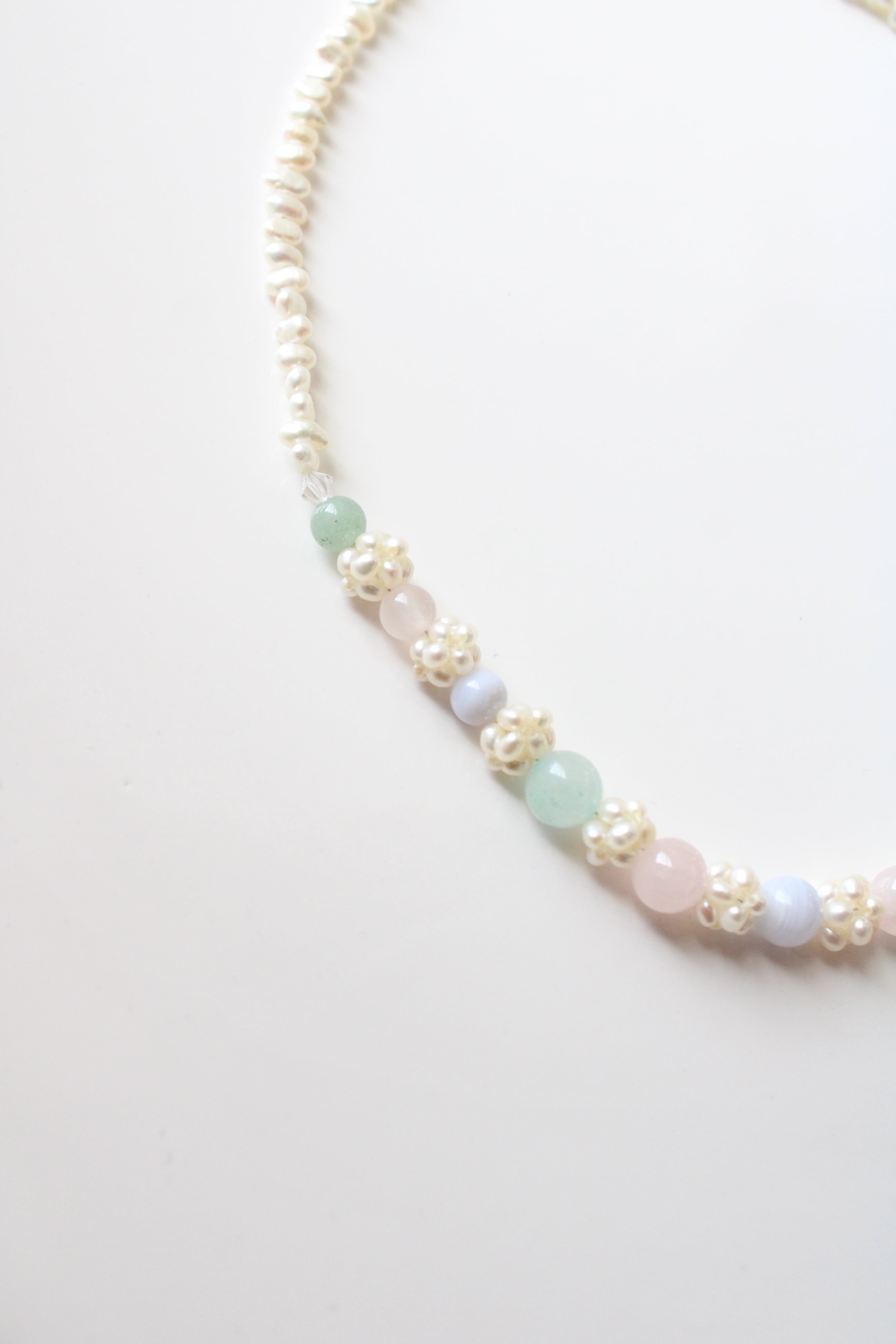 Baroque Pearl & Colorful Pastel Beaded Necklace