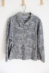 Onque Casuals Gray Patterned Lightweight Cotton Jacket | XL