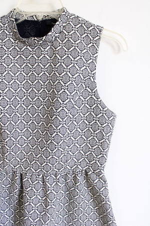Forever 21 Navy Blue Cream Dress | M