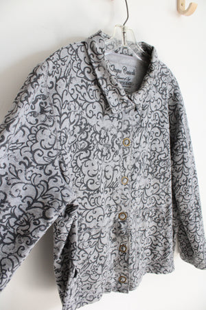 Onque Casuals Gray Patterned Lightweight Cotton Jacket | XL