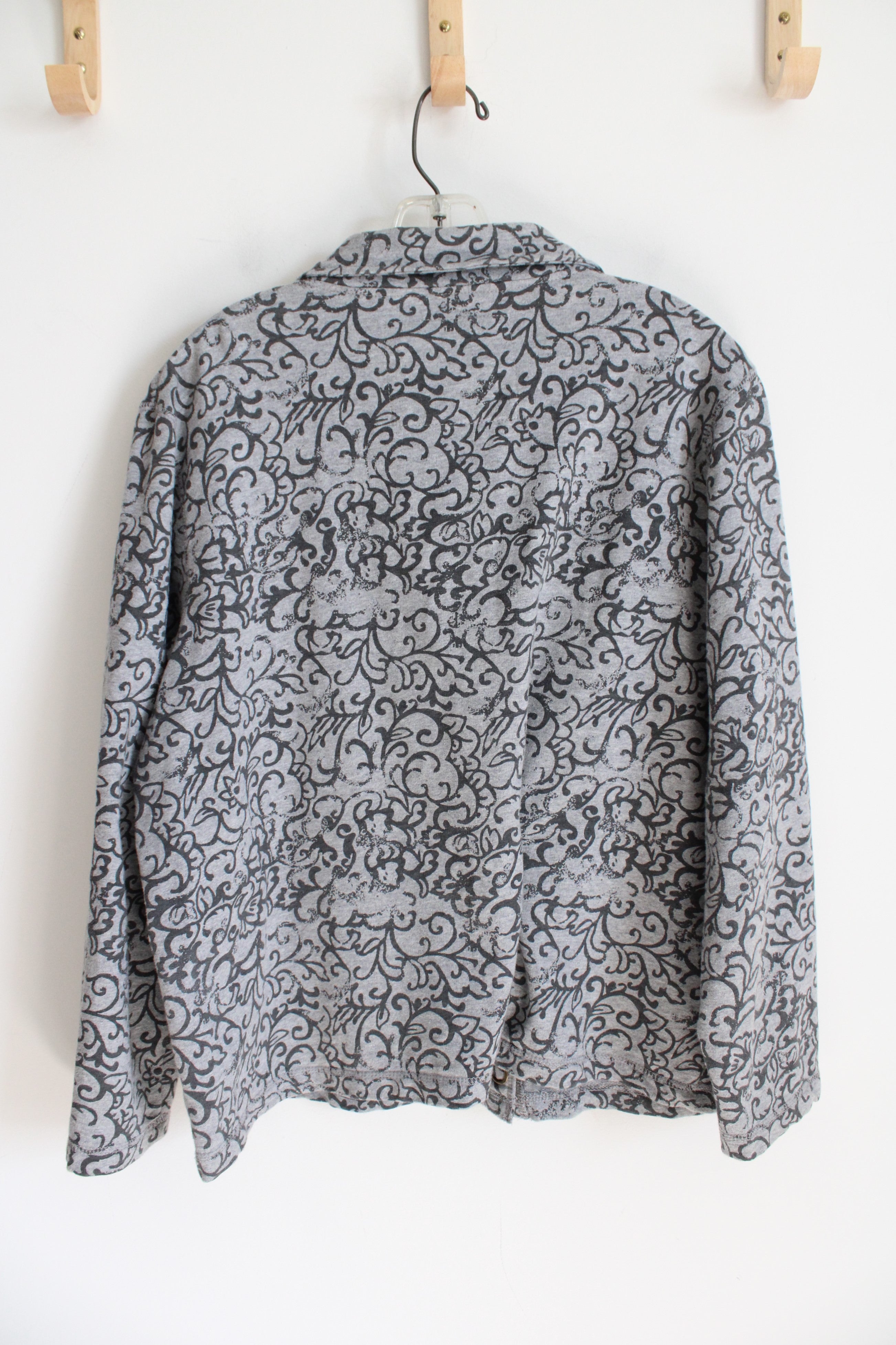 Onque Casuals Gray Patterned Lightweight Cotton Jacket | XL