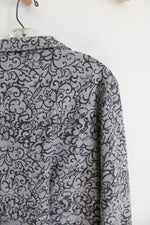 Onque Casuals Gray Patterned Lightweight Cotton Jacket | XL