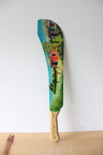 Hand Painted Haitian Scene Knife