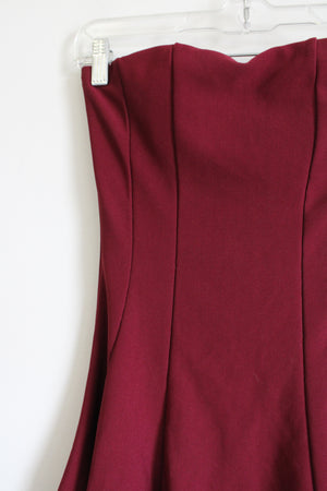 Body Central Maroon Sleeveless Dress | S