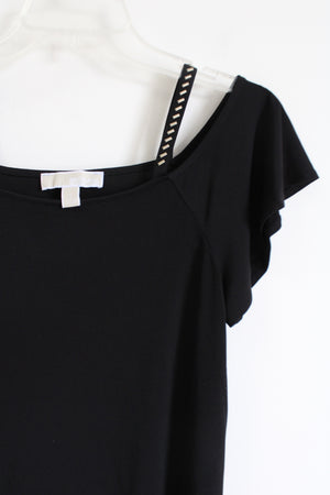 Michael Kors Black Cold Shoulder Top | S