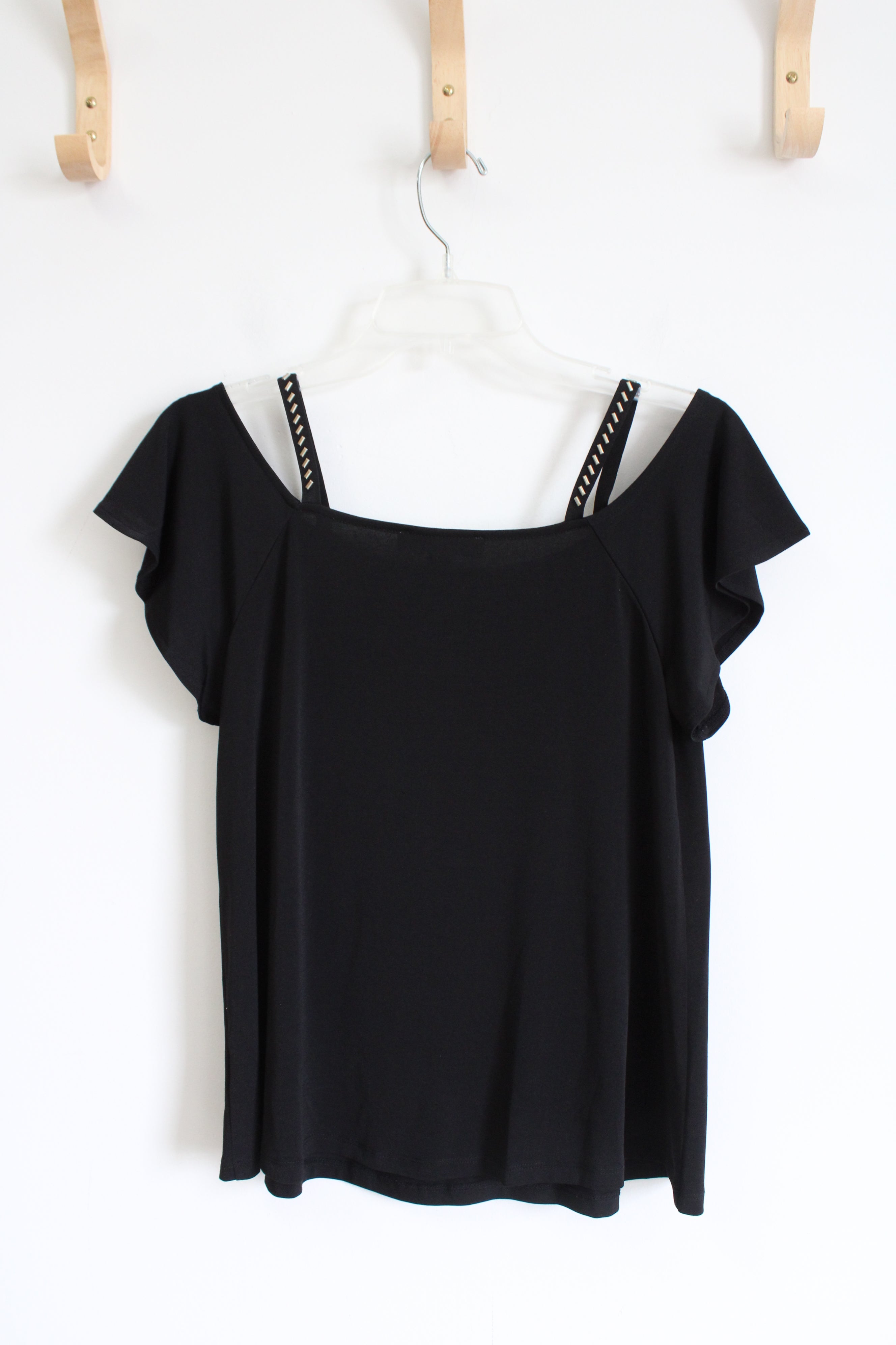 Michael Kors Black Cold Shoulder Top | S