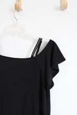 Michael Kors Black Cold Shoulder Top | S