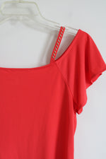 Michael Kors Orange Cold Shoulder Top | S