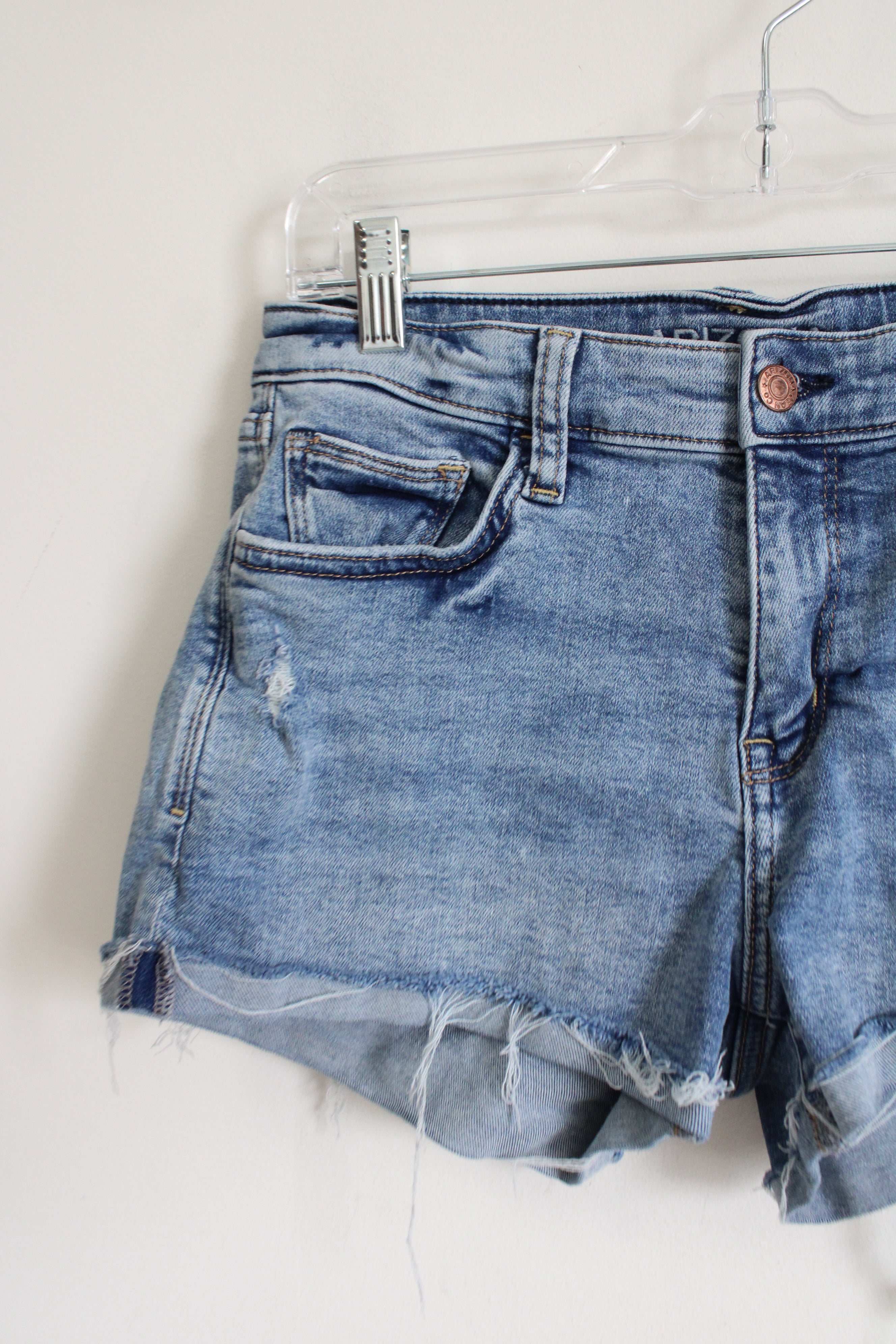 Arizona Jean Co. Mid Rise Distressed Cuffed Shorts | 7