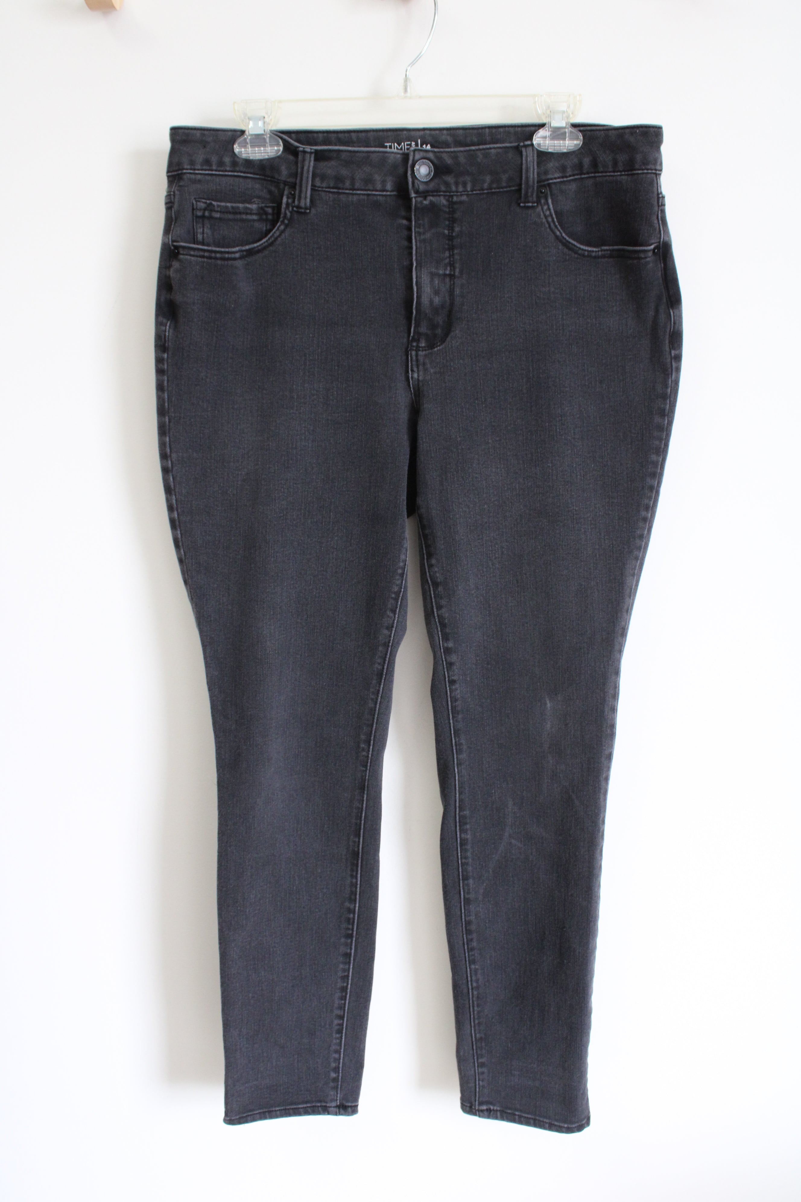 Time And Tru High Rise Skinny Black Jeans | 14