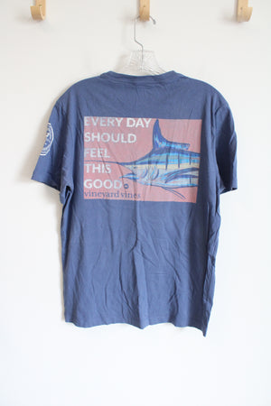 Vineyard Vines Blue Swordfish "Every Day Should Feel This Good" Tee | XS