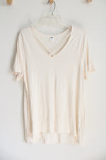 Old Navy Cream Criss-Cross V-Neck Top | XL