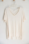 Old Navy Cream Criss-Cross V-Neck Top | XL