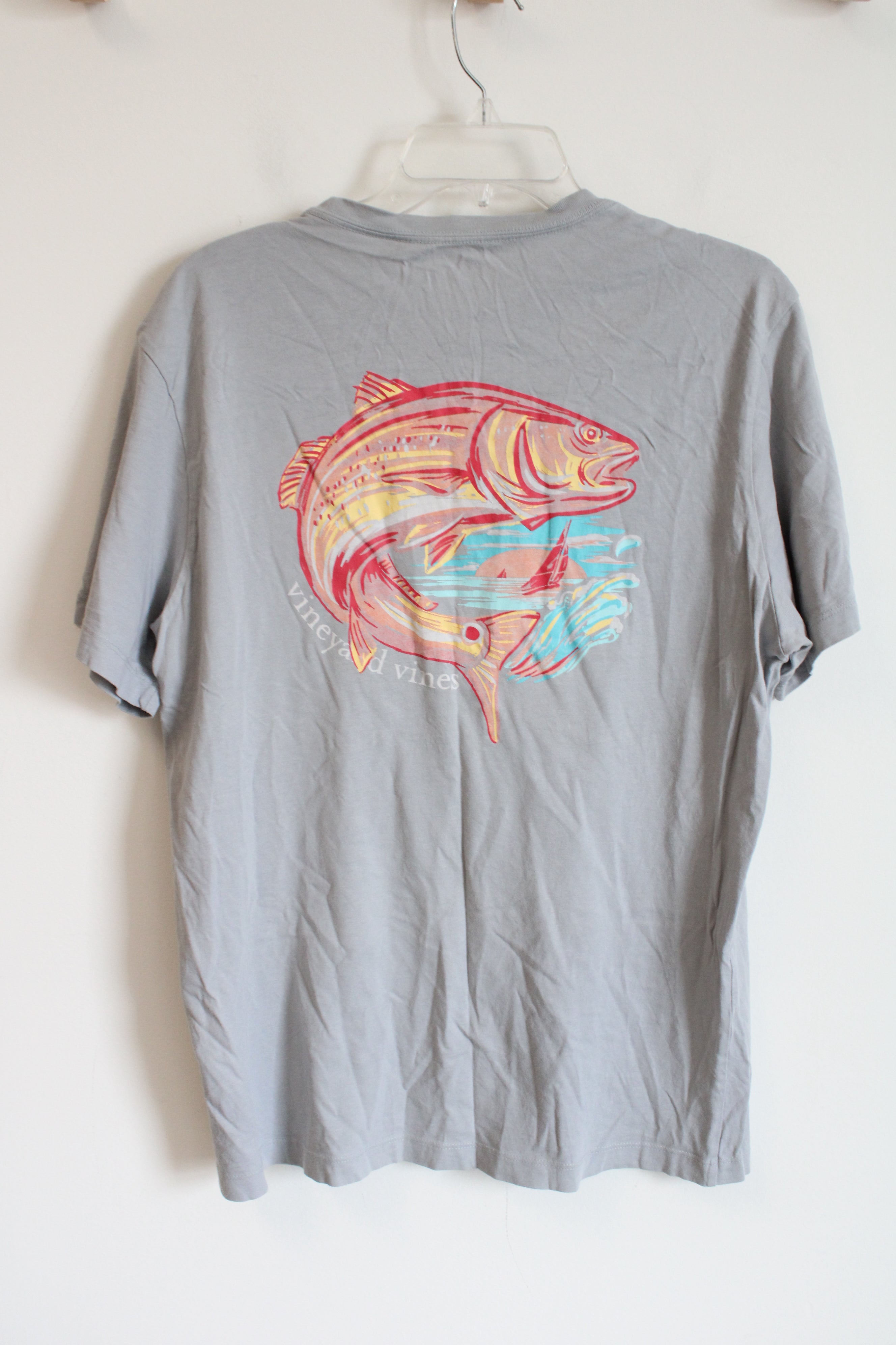 Vineyard Vines Gray Fish Graphic Tee | S