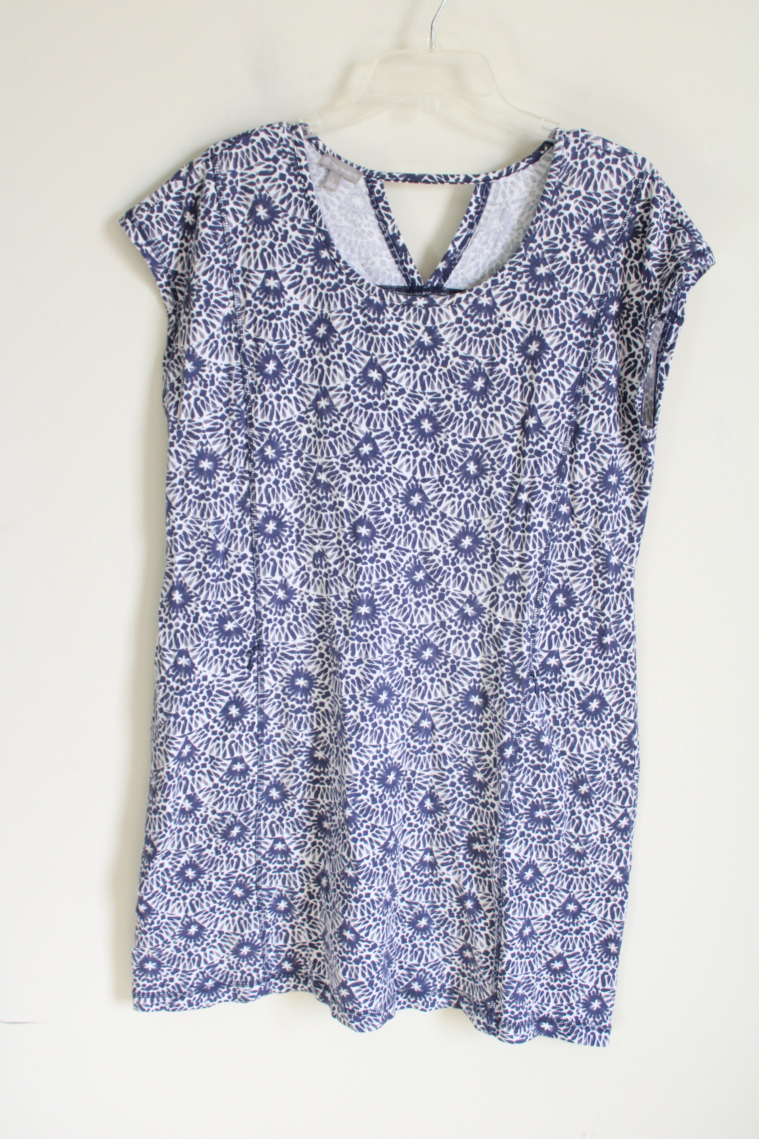 T By Talbots Blue Patterned Dress | L