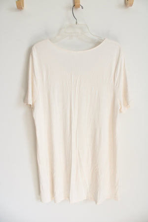 Old Navy Cream Criss-Cross V-Neck Top | XL