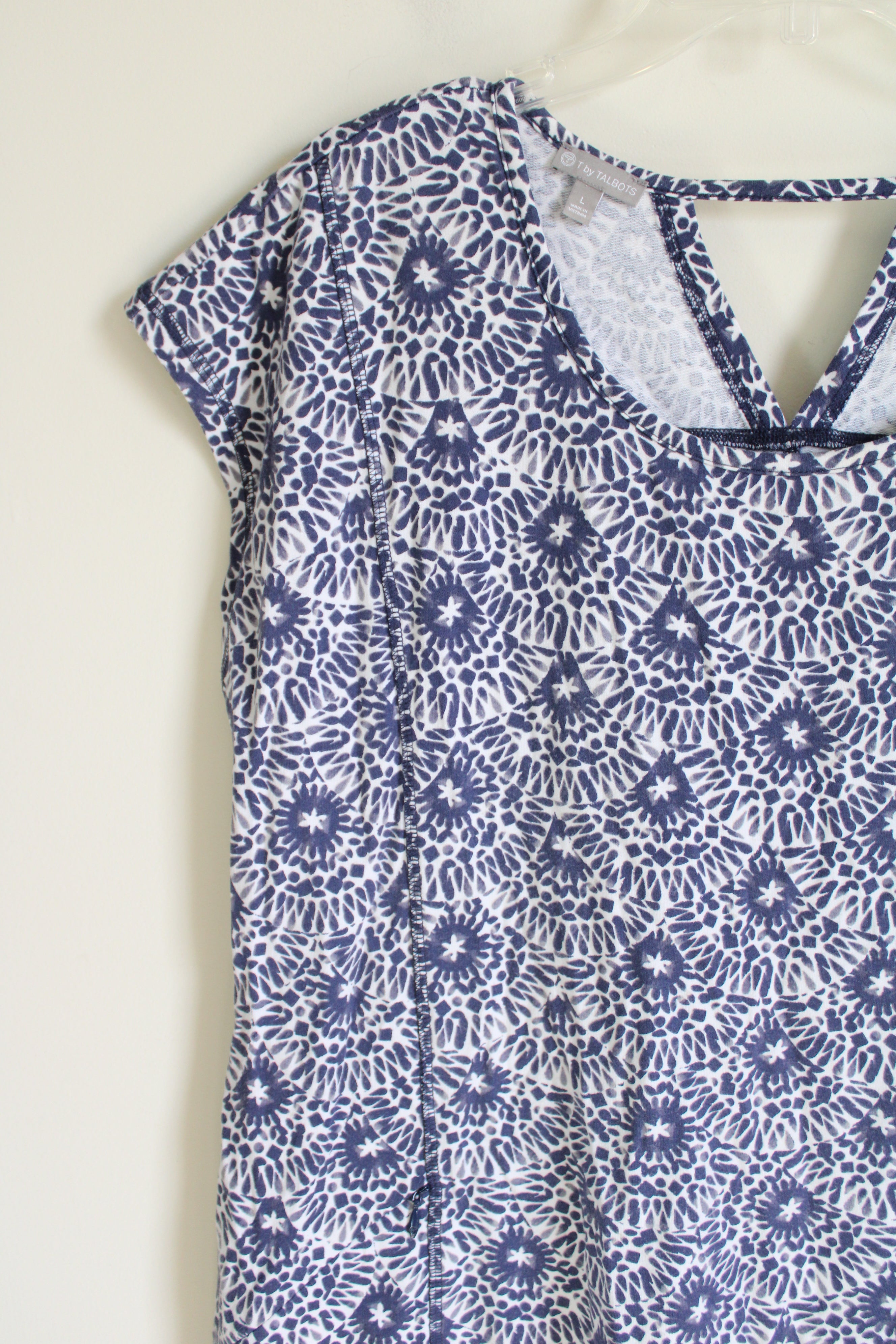 T By Talbots Blue Patterned Dress | L