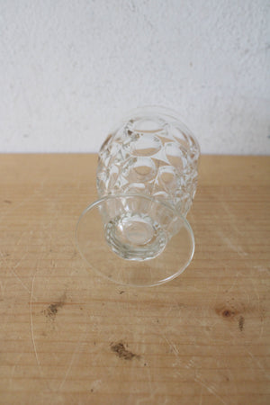 Vintage Jeanette Glass Gold Rimmed Thumbprint Pitcher & Glass Set