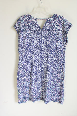 T By Talbots Blue Patterned Dress | L