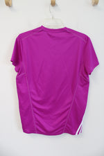 Adidas Purple Pink V-Neck Athletic Top | L