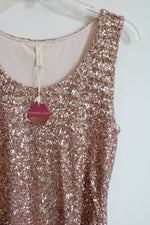 NEW Pink Blush Sequined Dress | M