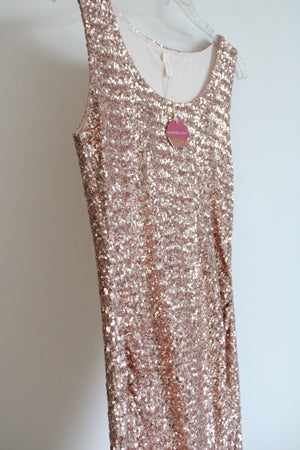 NEW Pink Blush Sequined Dress | M