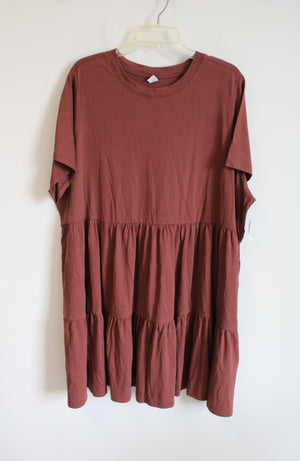 Old Navy Terracotta Tiered Cotton Dress | 3X