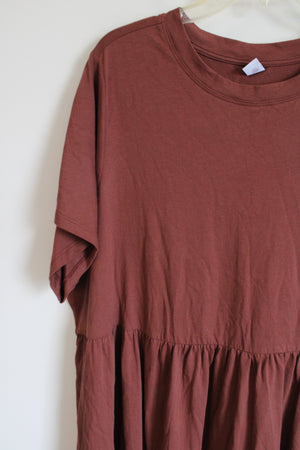 Old Navy Terracotta Tiered Cotton Dress | 3X